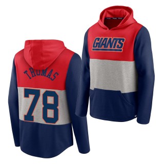 Giants Hoodie Andrew Thomas Red Navy Linear Throwback