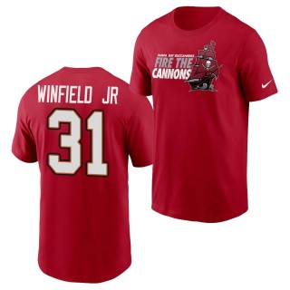 Antoine Winfield Jr. Buccaneers T-shirt Red Fire the Cannons