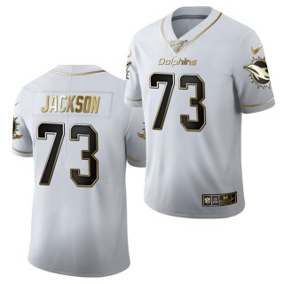 Austin Jackson Jersey Dolphins White 2020 NFL Draft Golden Edition