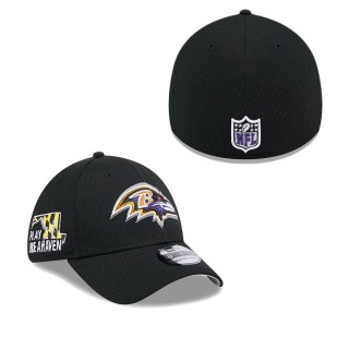 Baltimore Ravens Black 2024 NFL Draft 39THIRTY Flex Hat
