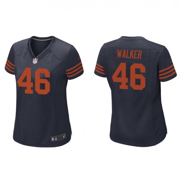 Women Mykal Walker Bears Navy Throwback Game Jersey