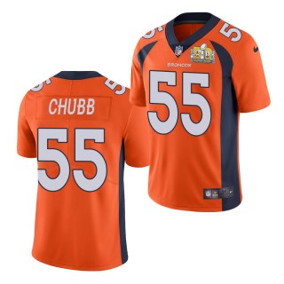 Bradley Chubb Super Bowl 50 Patch Jersey Broncos Orange Vapor Limited