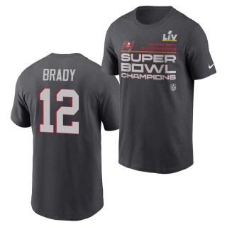 Buccaneers Super Bowl LV Champions Tom Brady T-Shirt Anthracite Locker Room