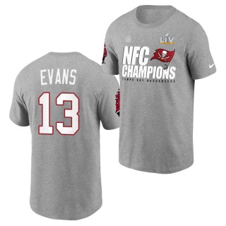 Buccaneers 2020 NFC Champions Mike Evans T-Shirt Heather Gray
