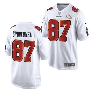 Rob Gronkowski Super Bowl LV Buccaneers Jersey White Game Fashion