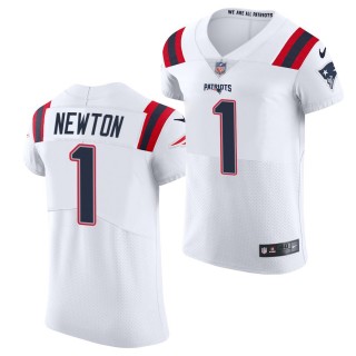 Cam Newton Jersey New England Patriots White Vapor Elite