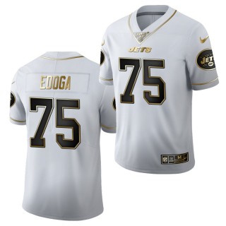 New York Jets #75 Chuma Edoga White 100th Season Jersey