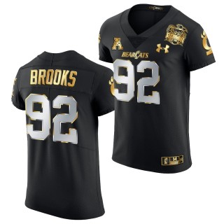 2021 Peach Bowl Jersey Curtis Brooks Cincinnati Bearcats Black Golden Edition