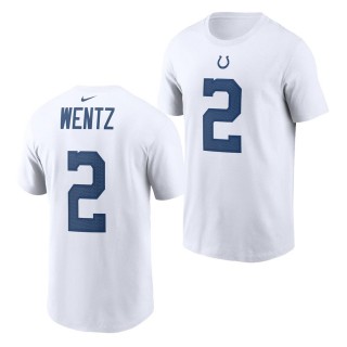 Colts Carson Wentz T-Shirt Name Number White