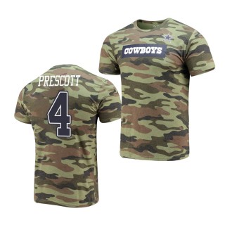 Cowboys Dak Prescott T-Shirt Caudron Camo Name Number