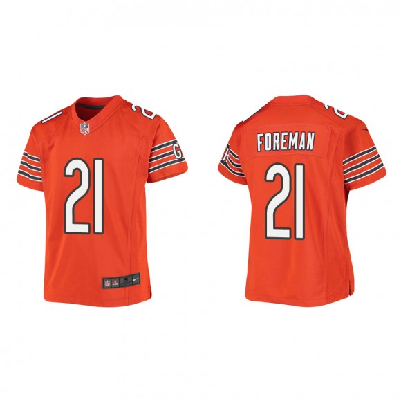 Youth Bears D'Onta Foreman Orange Game Jersey