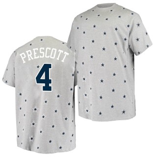 Dak Prescott T-shirt Cowboys Gray All Over Print