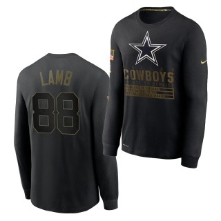 CeeDee Lamb 2020 Salute to Service T-shirt Cowboys - Black