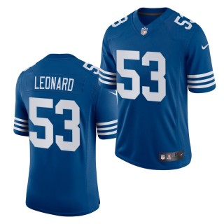 Colts Darius Leonard 2021 Throwback Jersey Vapor Limited Royal