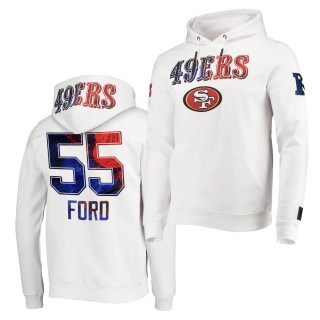 49ers 2021 Independence Day Hoodie Dee Ford White Americana