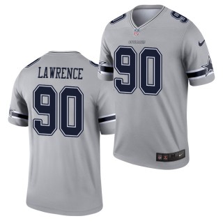 Dallas Cowboys Demarcus Lawrence #90 Gray Inverted Legend Jersey