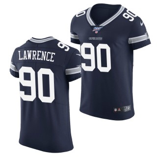 Dallas Cowboys Demarcus Lawrence #90 Navy 100th Season Jersey