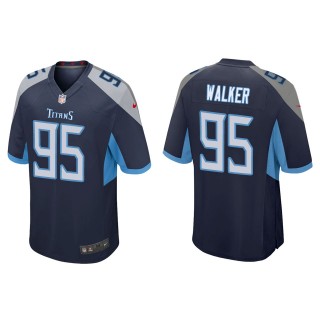 Men's Tennessee Titans DeMarcus Walker Navy Game Jersey