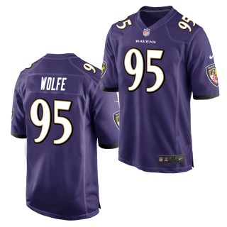 Baltimore Ravens Derek Wolfe Jersey Purple Men's Game