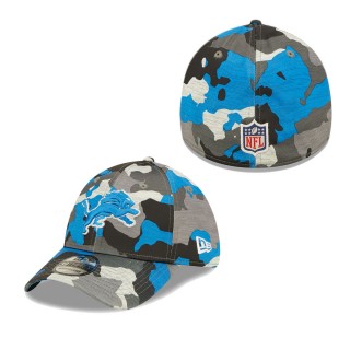 Men's Detroit Lions Camo 2022 NFL Training Camp Official 39THIRTY Flex Hat