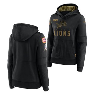 Women Lions 2020 Salute To Service Hoodie - Black