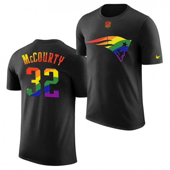 2020 LGBT Pride Month T-Shirt Devin McCourty Patriots Black Rainbow