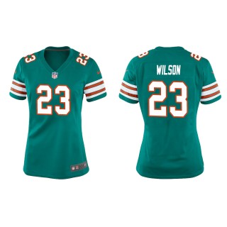 Women's Miami Dolphins Jeff Wilson Aqua Throwback Game Jersey