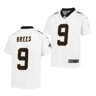 Youth Drew Brees Game Jersey Saints White