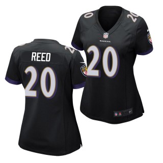 Women's Baltimore Ravens Ed Reed Black Game Jersey