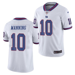 New York Giants Eli Manning #10 White Color Rush Limited Jersey