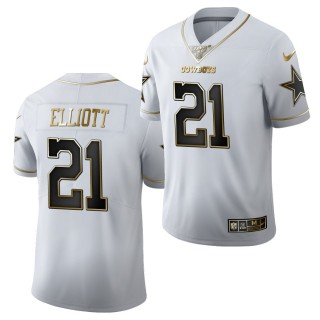 Dallas Cowboys Ezekiel Elliott #21 White 100th Season Jersey