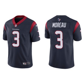 Men's Houston Texans Fabian Moreau Navy Vapor Limited Jersey