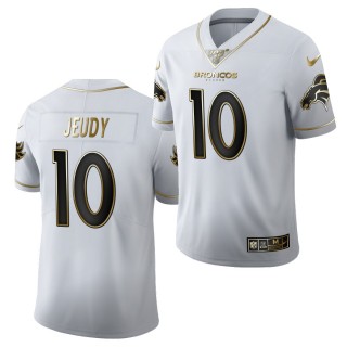 Jerry Jeudy Jersey Broncos White 2020 NFL Draft Golden Edition