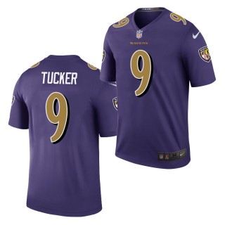 Baltimore Ravens #9 Justin Tucker Purple Color Rush Legend Jersey