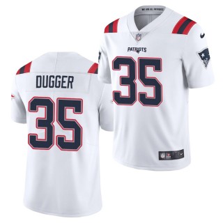 Kyle Dugger Jersey Patriots White 2020 NFL Draft Vapor Limited