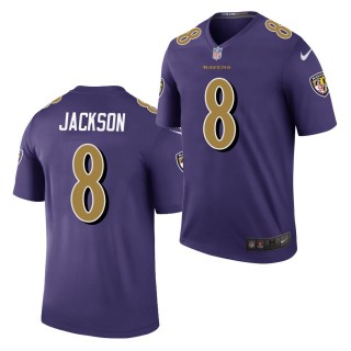 Baltimore Ravens #8 Lamar Jackson Purple Color Rush Legend Jersey