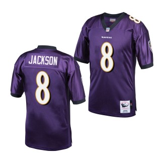 Baltimore Ravens #8 Lamar Jackson Purple Vintage Replica Jersey