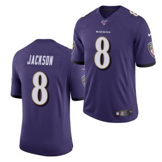 Baltimore Ravens #8 Lamar Jackson Purple 100th Season Jersey