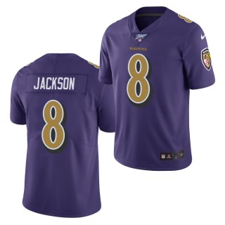 Baltimore Ravens #8 Lamar Jackson Purple 100th Season Jersey