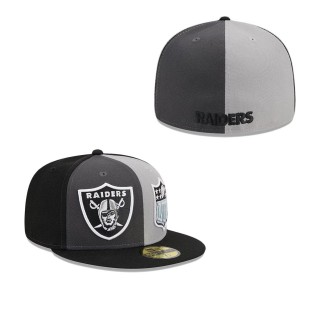 Las Vegas Raiders Black 2023 Sideline 59FIFTY Fitted Hat