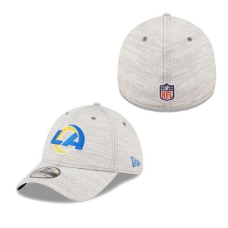 Men's Los Angeles Rams Gray 2022 NFL Training Camp Official Coach 39THIRTY Flex Hat