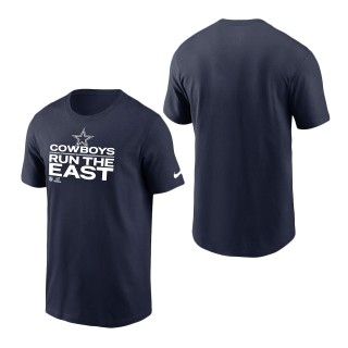 Men Dallas Cowboys Navy 2021 NFC East Division Champions Trophy Collection T-Shirt