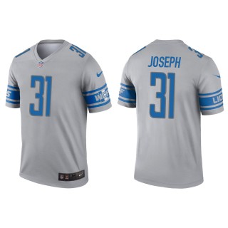 Men's Lions Kerby Joseph Gray Inverted Legend Jersey