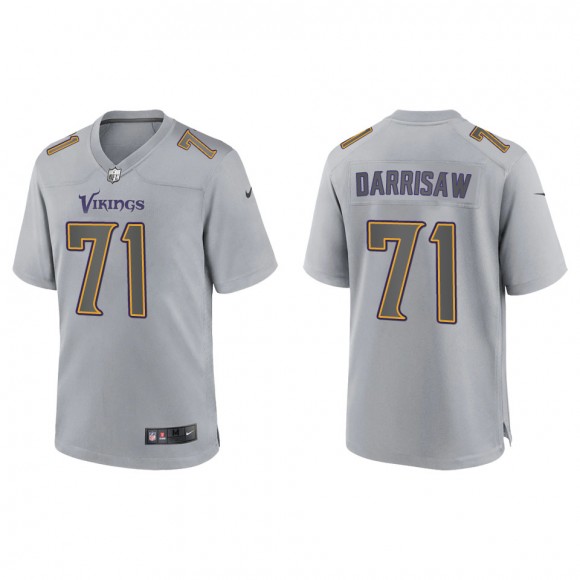 Men's Christian Darrisaw Minnesota Vikings Gray Atmosphere Fashion Game Jersey