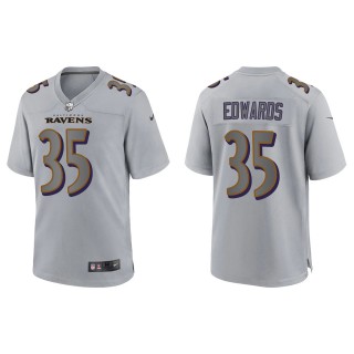 Men's Gus Edwards Baltimore Ravens Gray Atmosphere Fashion Game Jersey