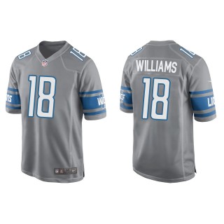 Men's Lions Jameson Williams Silver 2022 NFL Draft Game Jersey
