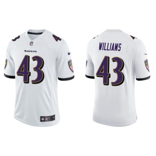 Men's Ravens Marcus Williams White Vapor Limited Jersey