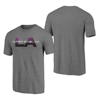 Men's Super Bowl LVI Fanatics Branded Heathered Gray Wide Lens Tri-Blend T-Shirt