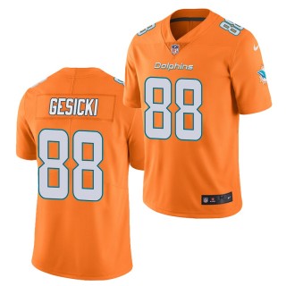 Miami Dolphins #88 Mike Gesicki Orange Color Rush Limited Jersey
