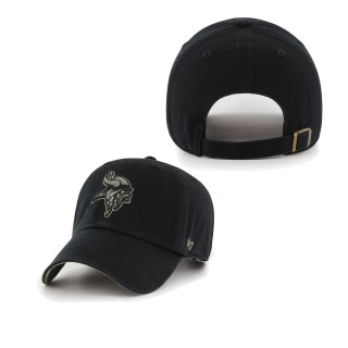 Men's Minnesota Vikings Black Ballpark Clean Up Adjustable Hat